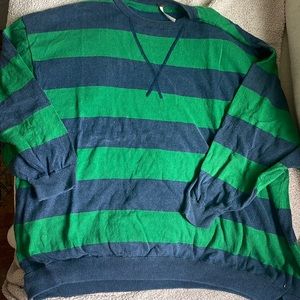 Free People Oversize striped pullover